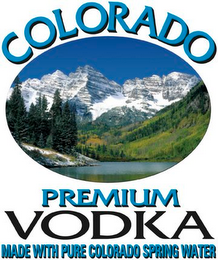 COLORADO PREMIUM VODKA MADE WITH PURE COLORADO SPRING WATER logo