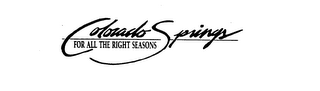 COLORADO SPRINGS FOR ALL THE RIGHT SEASONS logo