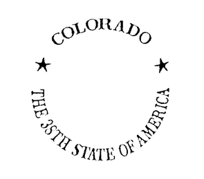 COLORADO THE 38TH STATE OF AMERICA logo