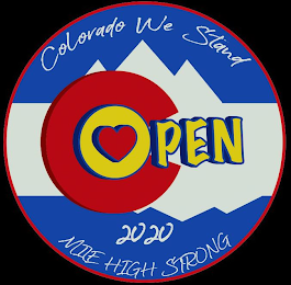 COLORADO WE STAND C OPEN 2020 MILE HIGH STRONG logo