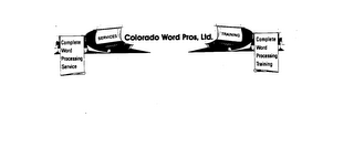 COLORADO WORD PROS, LTD. COMPLETE WORD PROCESSING SERVICE logo