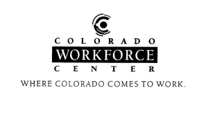 COLORADO WORKFORCE CENTER WHERE COLORADO COMES TO WORK logo