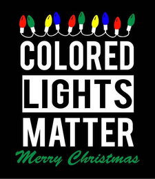 COLORED LIGHTS MATTER MERRY CHRISTMAS logo