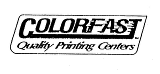 COLORFAST QUALITY PRINTING CENTERS logo