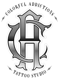 COLORFUL ADDICTIONS CA TATTOO STUDIO logo