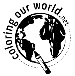 COLORING OUR WORLD.NET logo