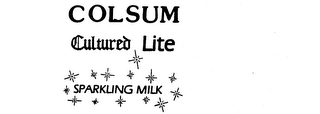 COLSUM CULTURED LITE SPARKLING MILK logo
