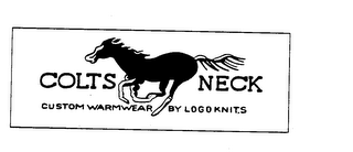 COLTS NECK CUSTOM WARMWEAR BY LOGO KNITS logo