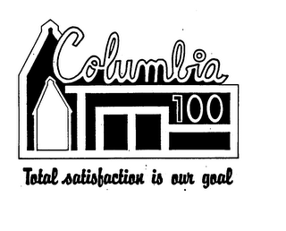COLUMBIA 100 TOTAL SATISFACTION IS OUR GOAL logo
