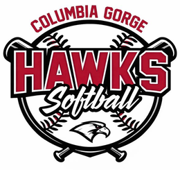 COLUMBIA GORGE HAWKS SOFTBALL logo