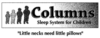 COLUMNS SLEEP SYSTEM FOR CHILDREN "LITTLE NECKS NEED LITTLE PILLOWS" logo