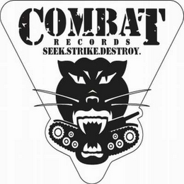 COMBAT RECORDS SEEK.STRIKE.DESTROY. logo