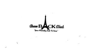 COME BACK CLUB "YOUR FRIENDLY LINK TO PARIS" logo