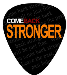 COME BACK STRONGER; THINGS WILL BE JUST FINE; WHEN YOU COME BACK STRONGER; LEAVE THE PAST BEHIND logo