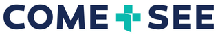 COME + SEE logo