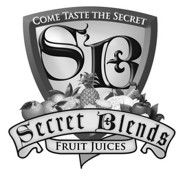 COME TASTE THE SECRET SECRET BLENDS FRUIT JUICES SB logo