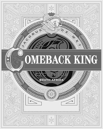 COMEBACK KING THE EXCELSIOR SOUTH AFRICA JACOBUS DE WET DE WET FAMILY ANNO 1859 logo