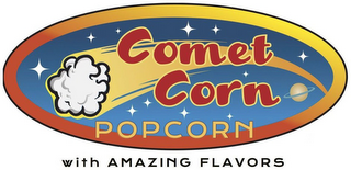 COMET CORN POPCORN WITH AMAZING FLAVORS logo