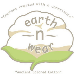 "COMFORT CRAFTED WITH A CONSCIENCE" EARTH-N-WEAR "ANCIENT COLORED COTTON" logo