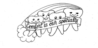 COMFORT IS OUR SPECIALTY logo