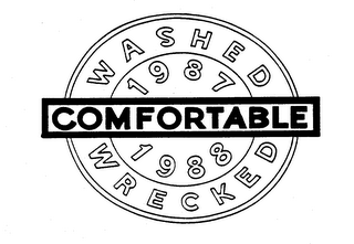 COMFORTABLE WASHED WRECKED 1987 1988 logo