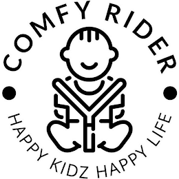 · COMFY RIDER HAPPY · KIDZ HAPPY LIFE logo
