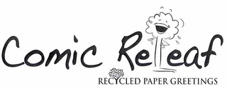 COMIC RELEAF RECYCLED PAPER GREETINGS logo
