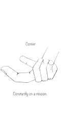 COMIER CONSTANTLY ON A MISSION. logo