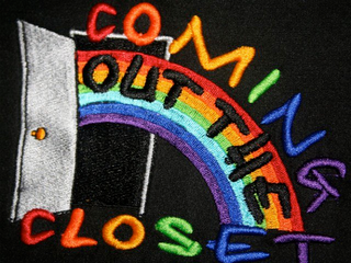 COMING OUT THE CLOSET logo