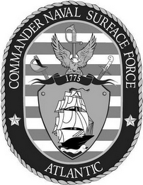 COMMANDER NAVAL SURFACE FORCE ATLANTIC 1775 logo