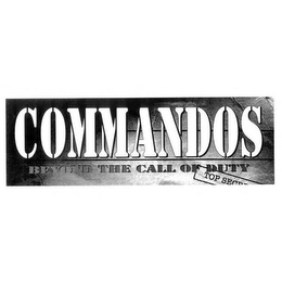 COMMANDOS BEYOND THE CALL OF DUTY TOP SECRET logo