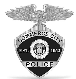 COMMERCE CITY POLICE EST. 1952 STATE OF COLORADO 1876 NIL SINE NUMINE logo