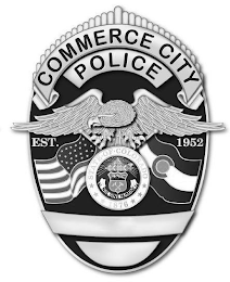 COMMERCE CITY POLICE EST. 1952 STATE OF COLORADO NIL SINE NUMINE 1876 logo