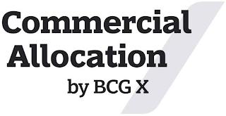 COMMERCIAL ALLOCATION BY BCG X logo