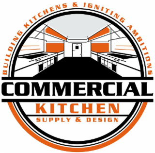 COMMERCIAL KITCHEN SUPPLY & DESIGN BUILDING KITCHENS & IGNITING AMBITIONS logo