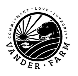 COMMITMENT · LOVE · INTEGRITY VANDER · FARM logo