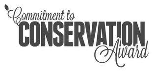 COMMITMENT TO CONSERVATION AWARD logo