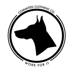 COMMITTED CLOTHING CO. WORK FOR IT logo