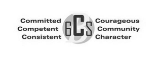 COMMITTED COMPETENT CONSISTENT COURAGEOUS COMMUNITY CHARACTER 6 C S B logo