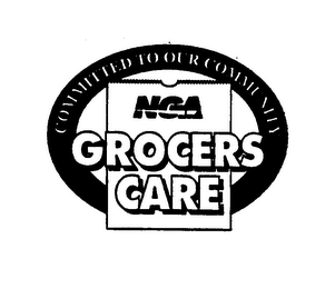 COMMITTED TO OUR COMMUNITY NGA GROCERS CARE logo