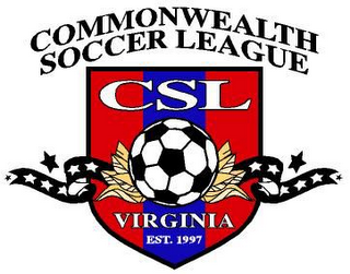 COMMONWEALTH SOCCER LEAGUE CSL VIRGINIA EST. 1997 logo