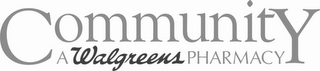 COMMUNITY A WALGREENS PHARMACY logo
