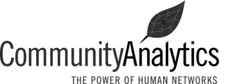 COMMUNITY ANALYTICS THE POWER OF HUMAN NETWORKS logo