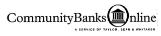 COMMUNITY BANKS ONLINE A SERVICE OF TAYLOR, BEAN & WHITAKER logo