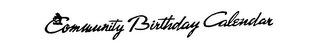 COMMUNITY BIRTHDAY CALENDAR logo