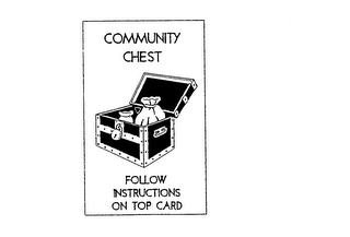 COMMUNITY CHEST FOLLOW INSTRUCTIONS ON TOP CARD logo