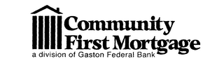 COMMUNITY FIRST MORTAGE A DIVISION OF GASTON FEDERAL BANK logo