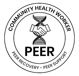 COMMUNITY HEALTH WORKER PEER PEER RECOVERY - PEER SUPPORT logo