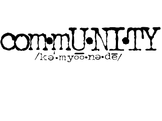 COMMUNITY /KE·MYOO·NE·DE/ logo
