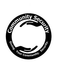 COMMUNITY SECURITY GIVING. YOUR COMMUNITY. SECURITY. logo